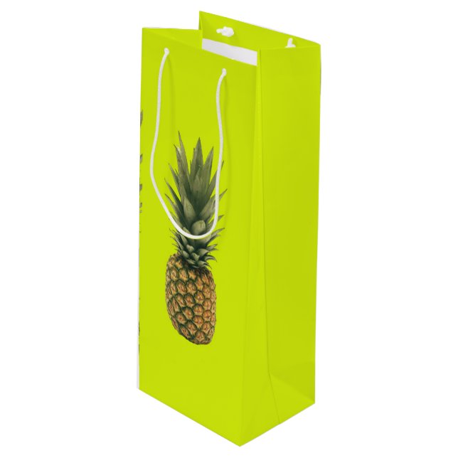 Sweet Pineapple Wine Gift Bag (Front Angled)