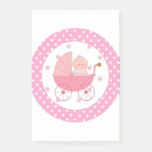 sweet pink baby post-it notes