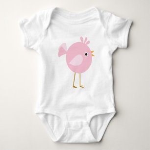 Sweet Pink Bird Baby Bodysuit