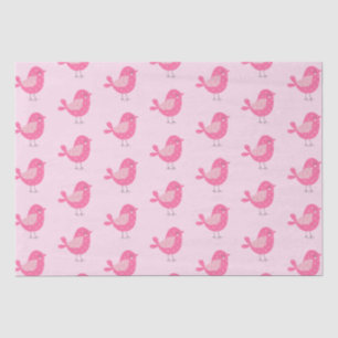 Sweet Pink Bird Baby Shower Tissue Paper