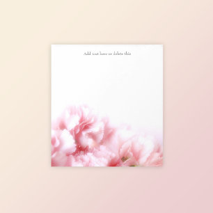 Sweet Pink Carnations Floral Notepad