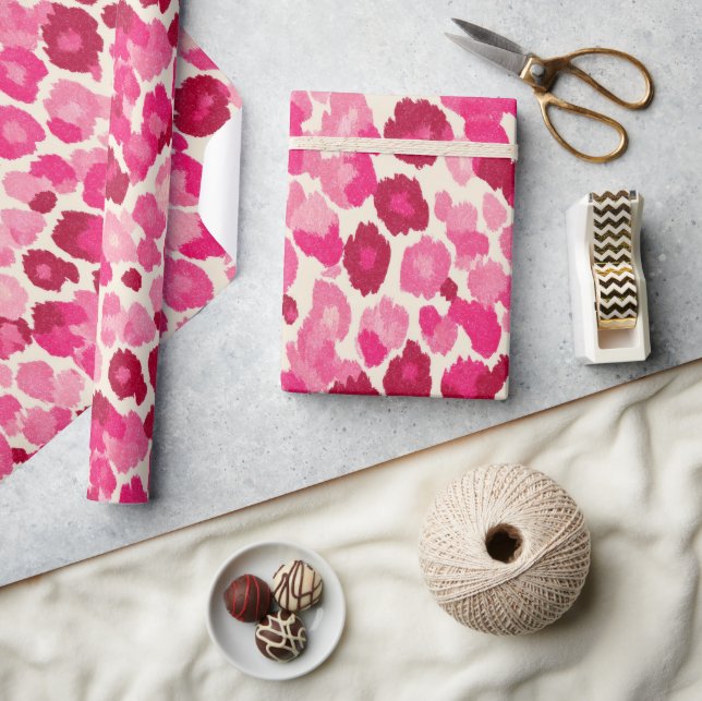 Sweet Pink Cheetah Chic - Wrapping Paper Roll    (Crafts)