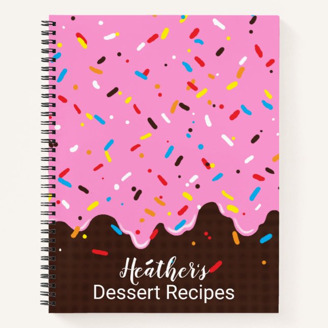 Sweet Pink Chocolate Treat Notebook (Front)