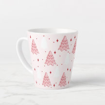 Sweet Pink Christmas Tree Latte Mug