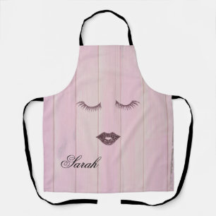 Sweet Pink Cool Pink Wood Apron