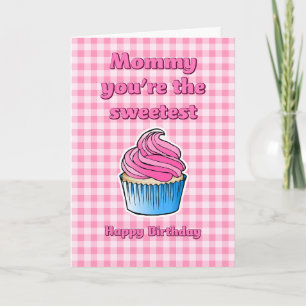 Sweet Pink Cupcake Birthday Card