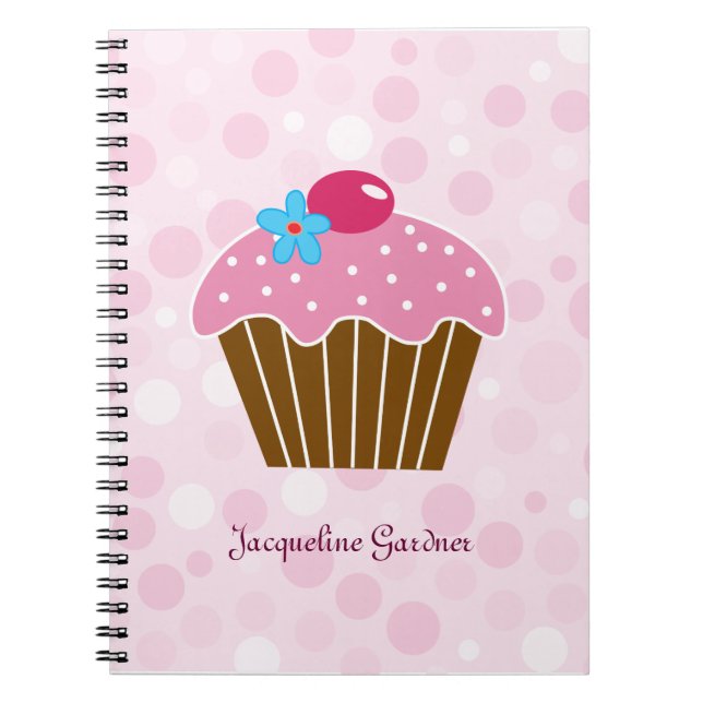Sweet Pink Cupcake Notebook (Front)
