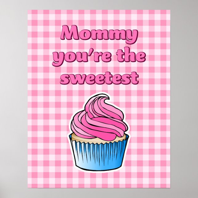 Sweet Pink Cupcake Poster (Front)