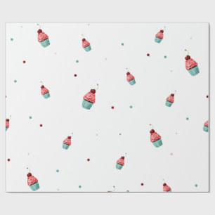 Sweet Pink Cupcake Wrapping Paper