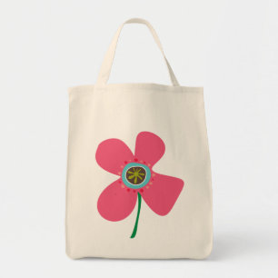 Sweet Pink Daisy Pop Summer Flower Whimsical Cute Tote Bag