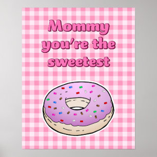 Sweet Pink Doughnut Poster