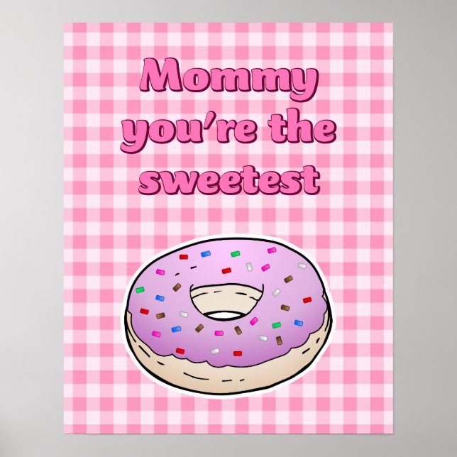 Sweet Pink Doughnut Poster (Front)