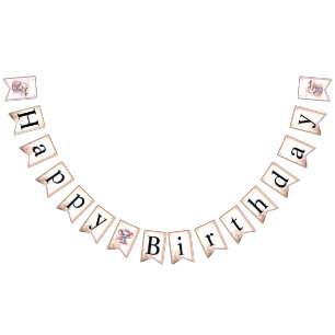 Sweet Pink Elephant - Peanut Smiles  Bunting