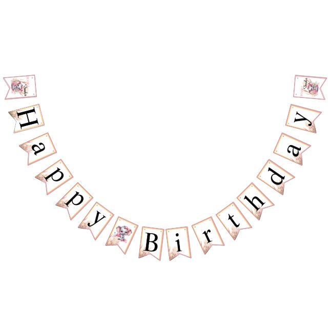Sweet Pink Elephant - Peanut Smiles  Bunting (All)