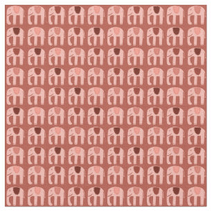 Sweet Pink Elephants Pattern Fabric