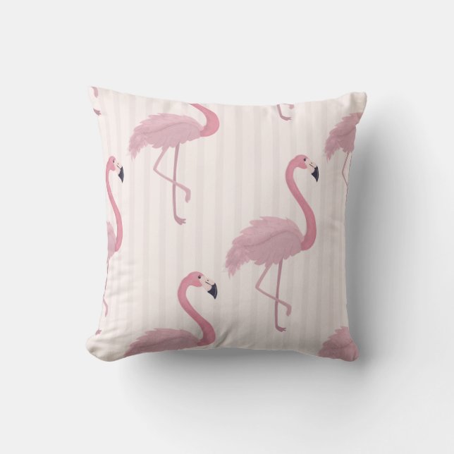 Sweet  Pink Flamingo Cushion (Front)