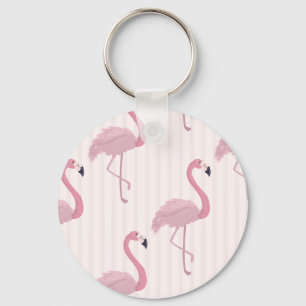 Sweet Pink Flamingo Key Ring