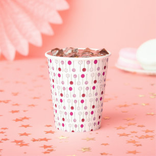 Sweet Pink Frosted Cake Pops Bakery Birthday Party Paper Cups