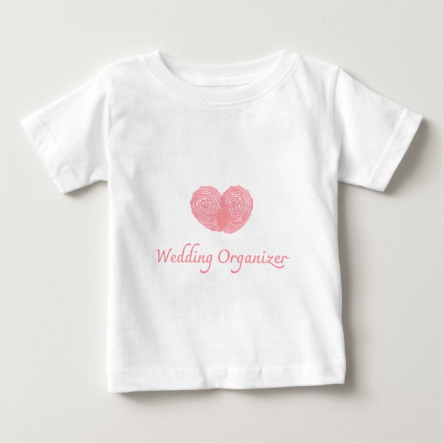 Sweet Pink Heart "Wedding Organizer" T-Shirt - Per (Front)