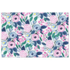 Sweet Pink Navy Flowers Watercolor Pattern