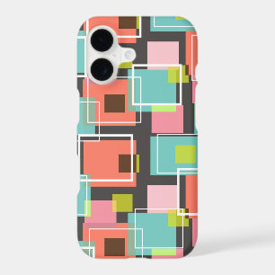 Sweet Pink Pastels Retro Cubes Mod Pattern Case