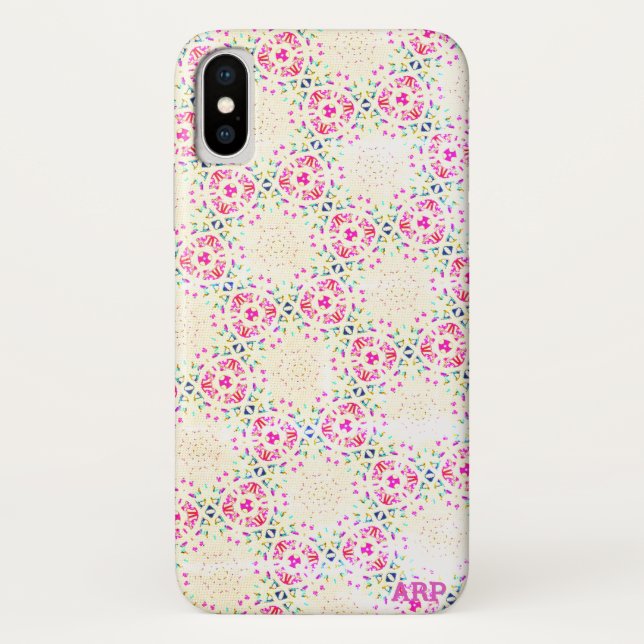 Sweet Pink Patterned All Over Unique iPhone Case (Back)