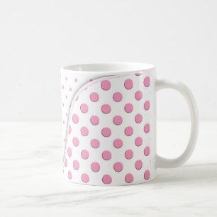 Sweet Pink Polka Dots Pattern Coffee Mug