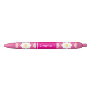 Sweet Pink Retro Floral Pattern Pen
