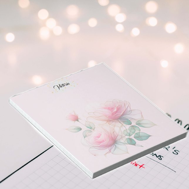 Sweet Pink Roses Notepad (Creator Uploaded)