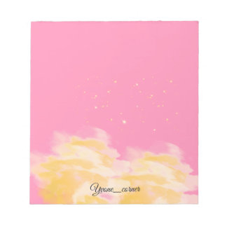 Sweet Pink Sky | Aesthetic Cloud Writing Notepad