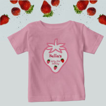 Sweet Pink Strawberry Berry First Birthday Girl