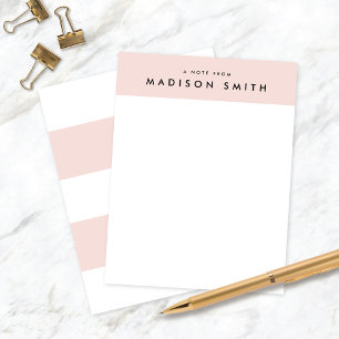 Sweet Pink Stripes Modern Stationery Note Cards