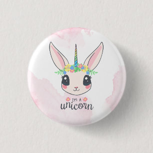 Sweet Pink Unicorn 3 Cm Round Badge