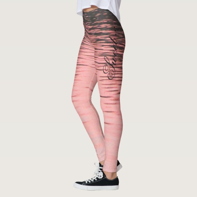 Sweet Pink Zebra Leggings (Left)