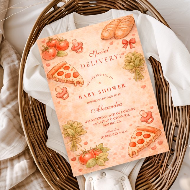 Sweet Pizza Baby Shower Invitation (Creator Uploaded)