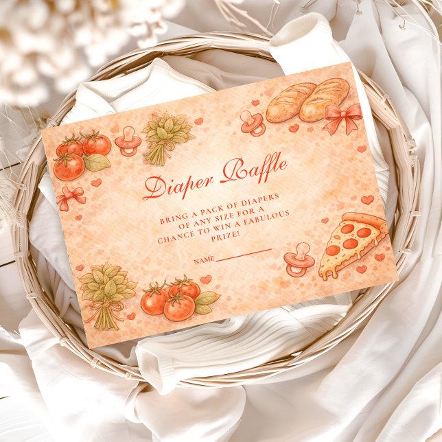 Sweet Pizza Diapper Raffle Enclosure Card (Creator Uploaded)