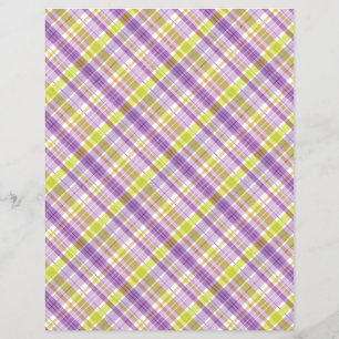 Sweet Plaid Pastel Purple Green