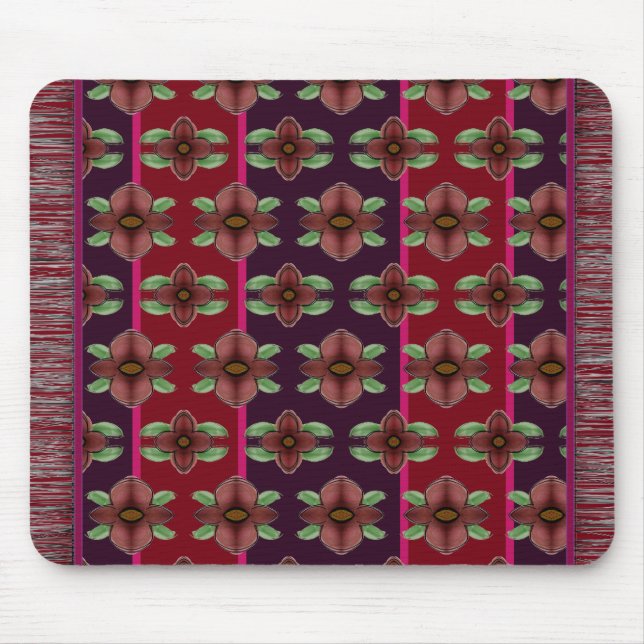 Sweet Plum Flowered Designer Mouse Pad (Front)