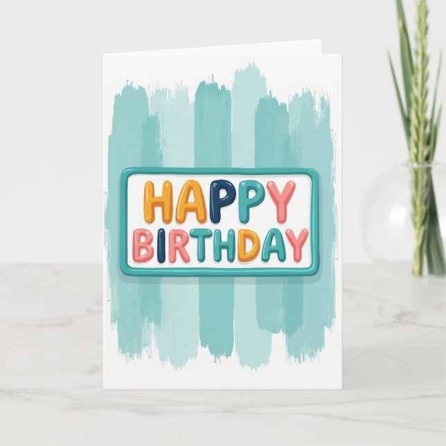 Sweet Plump Font Birthday Card (Front)