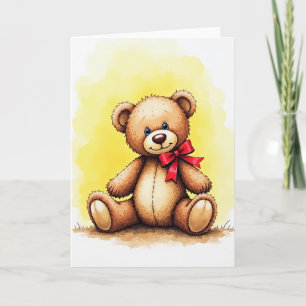 Sweet Plush Bear Mothers Day Card