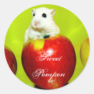 Sweet Pompon Classic Round Sticker