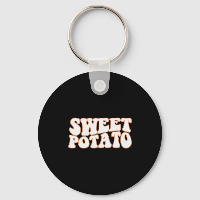 Sweet Potato And Kind Of Rude Potato, Thanksgiving Key Ring (Front)