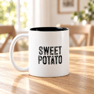 Sweet Potato Funny Saying For Coffee Lovers Two-Tone Coffee Mug