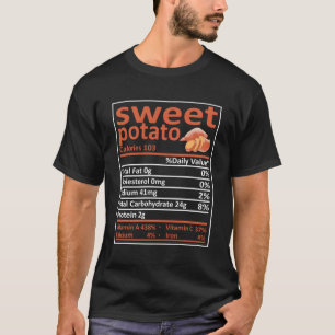 Sweet Potato Nutrition Family Matching Funny Thank T-Shirt