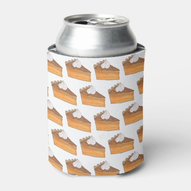 Sweet Potato Pie Slice Christmas Dinner Holiday Can Cooler (Can Front)
