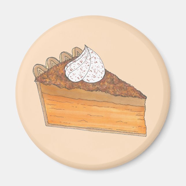 Sweet Potato Pie Slice Christmas Dinner Soul Food Magnet (Front)