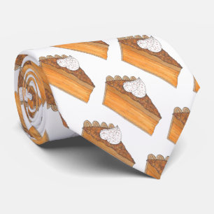 Sweet Potato Pie Slice Christmas Holiday Dinner Tie