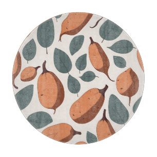 Sweet Potato Seamless Pattern Cutting Board
