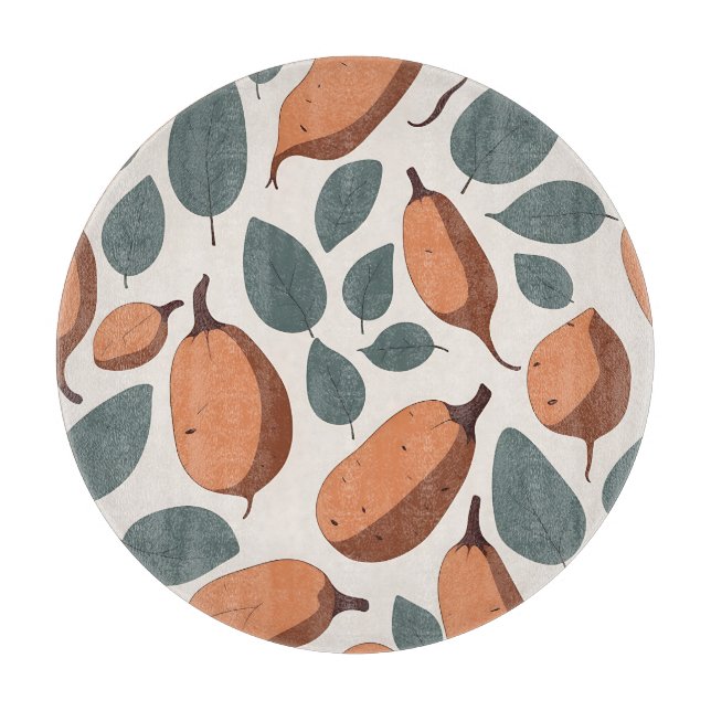 Sweet Potato Seamless Pattern Cutting Board (Front)