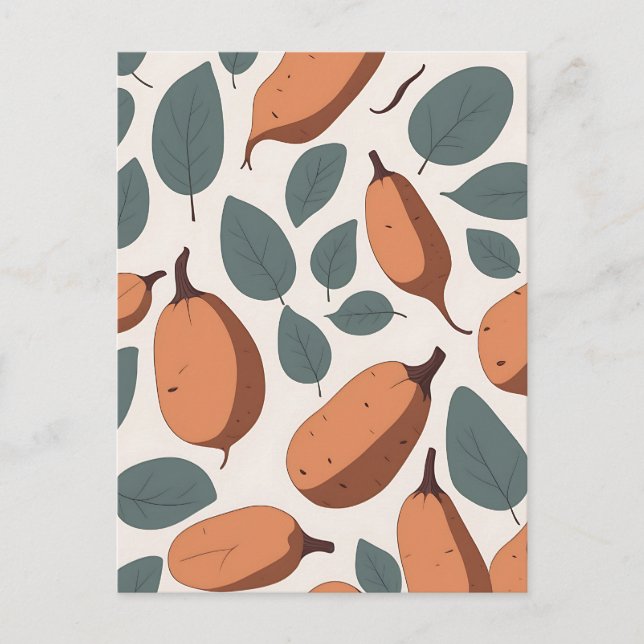 Sweet Potato Seamless Pattern Postcard (Front)
